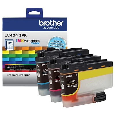 Brother LC4043PKS Ensemble de 3 cartouches d’encre authentiques de couleur à rendement standard Brother LC4043PKS Ensemble de 3 cartouches d’encre authentiques de couleur à rendement standard