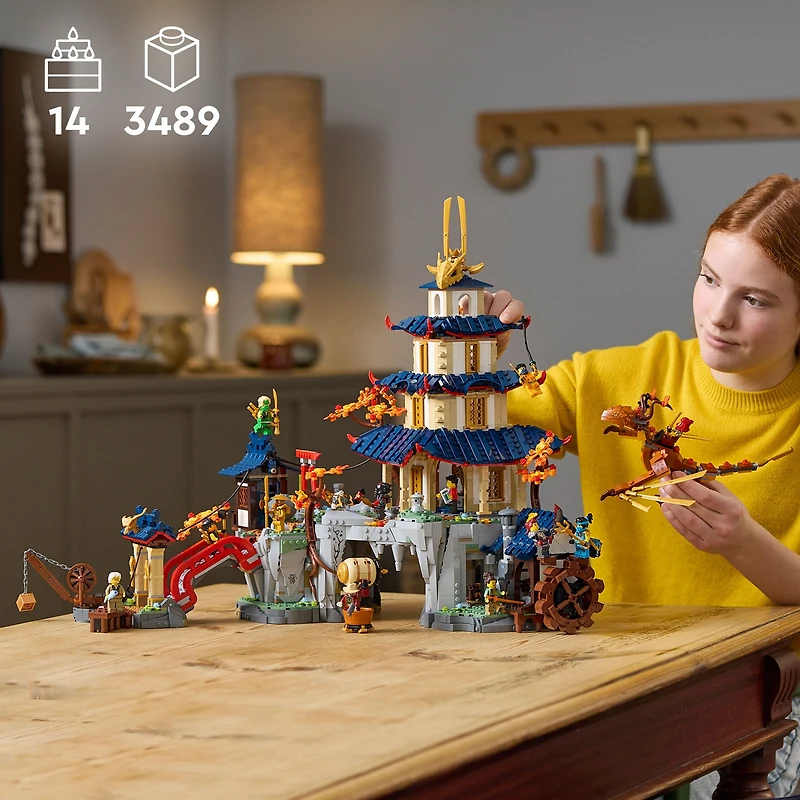LEGO NINJAGO Tournament Temple City Building Toy - Cool Gift for Teen Boys & Girls, Ages 14+, Great for Dragons Rising Fans Who Enjoy Model Building Sets and NINJAGO Toys - 71814