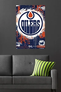NHL Edmonton Oilers - Maximalist Logo 23 Wall Poster, 22.375" x 34"