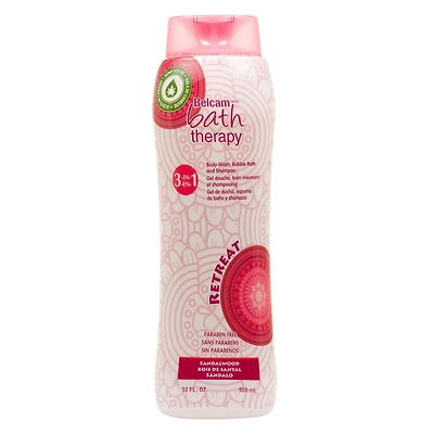 Belcam Bath Therapy 3 in 1 Body Wash, Bubble Bath & Shampoo