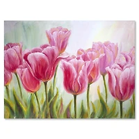 Designart tulipes, fleurs, floraison Art mural sur toile