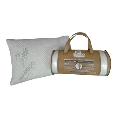 Marina Decoration Rayon from Bamboo Oreiller Breathable Sleeping Hard Memory Foam Pillow with Removable Zipper Washable Cover