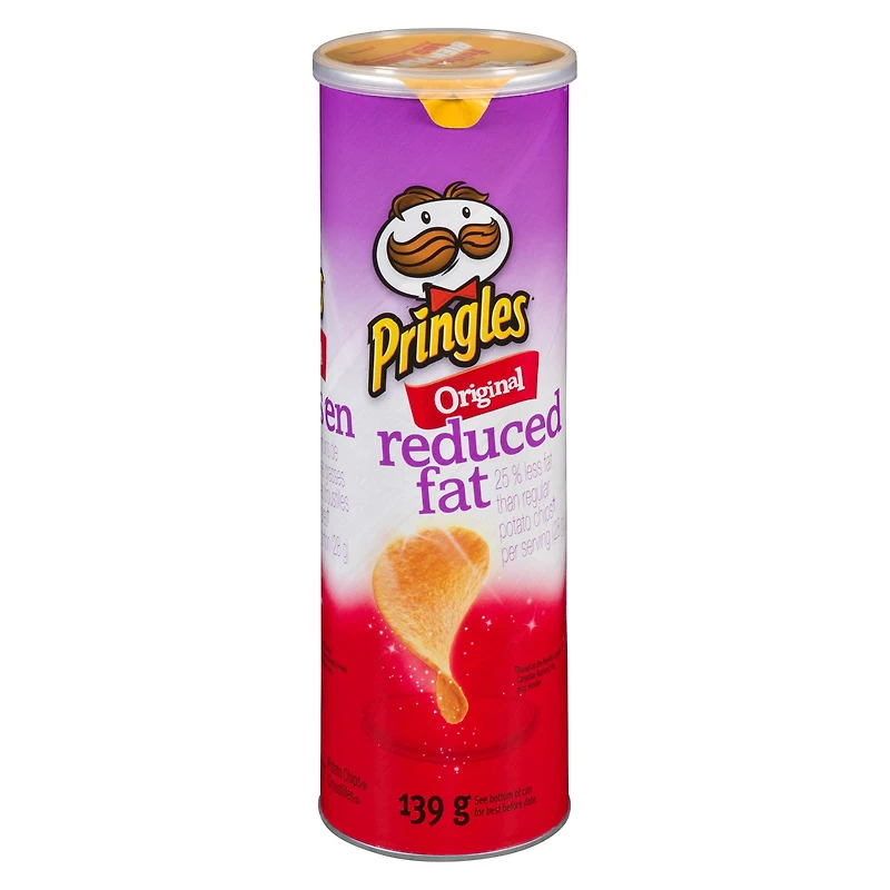 Pringles Reduced Fat Original, Potato Chips, 139 g