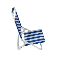 Chaise de plage Mainstays en Sable, Rayée, Bleu et Blanc