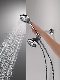 Ensemble combiné de douchette et pomme de douche 3.75 po à 3-réglages en Chrome Ensemble combiné de douchette et pomme de douche 3.75 po à 3-réglages en Chrome