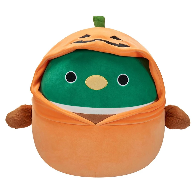 Squishmallows 16" - Avery le canard colvert en costume de citrouille