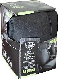 Auto Drive 2 Piece Electric Vehicle & Car Seat Cover Polyester Grey/black, Fits Most Cars, Trucks & SUVs