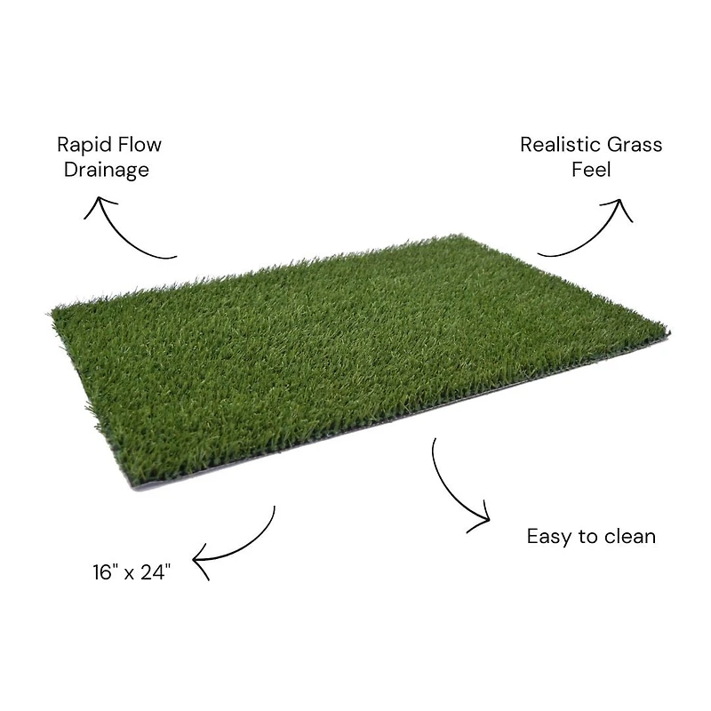 ZorbiPad Replacement Indoor Dog Potty Grass Turf, 16" x 24"