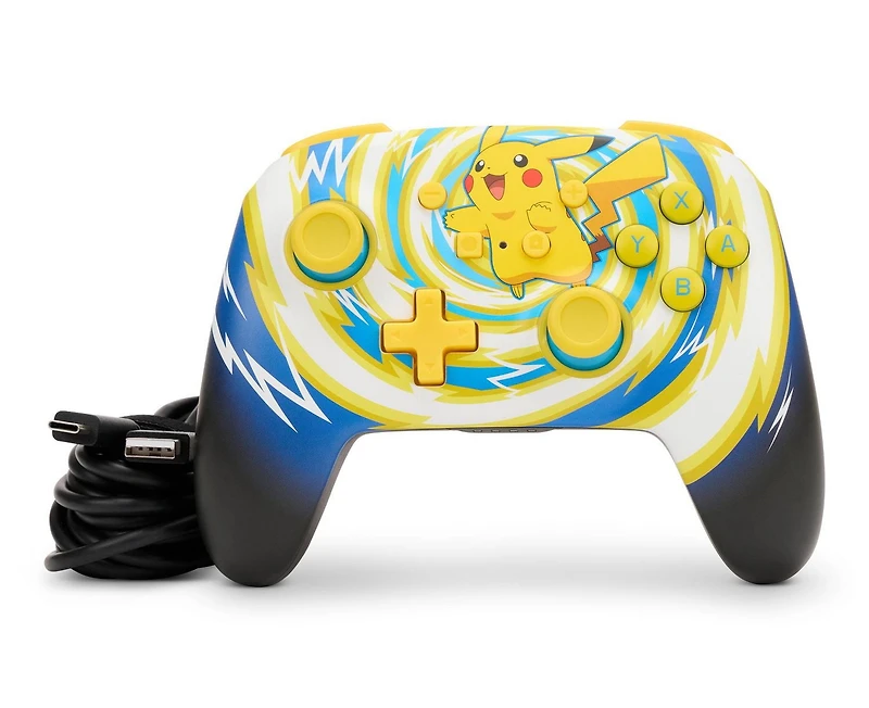 PowerA Enhanced Wireless Controller for Nintendo Switch - Pokémon: Pikachu Vortex, Nintendo Switch