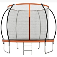 Soozier Trampoline d'extérieur de 8 pieds avec filet d'enceinte et échelle