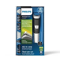 Philips Multigroomer Series 5000 Cordless with 17 Trimming Accessories and Storage Bag, MG5750/18, All-in-One Trimmer