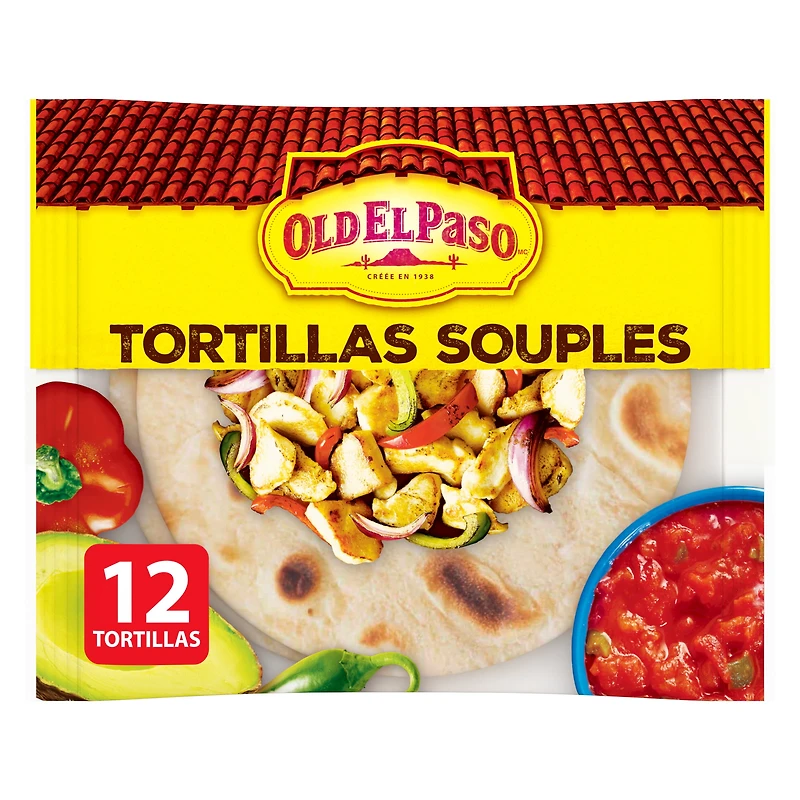 Tortillas souples moyennes d'Old El Paso 12 tortillas, 297 g