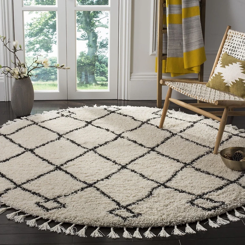 Safavieh Moroccan Fringe Lavern Geometric Shag Area Rug