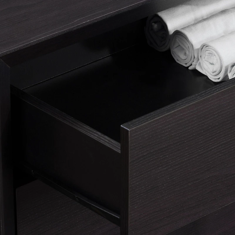 Commode haute CorLiving Newport, style Mid-Century moderne, à 5 tiroirs, pour chambre d'adulte, avec tiroirs emboîtables