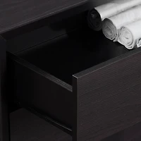 Commode haute CorLiving Newport, style Mid-Century moderne, à 5 tiroirs, pour chambre d'adulte, avec tiroirs emboîtables
