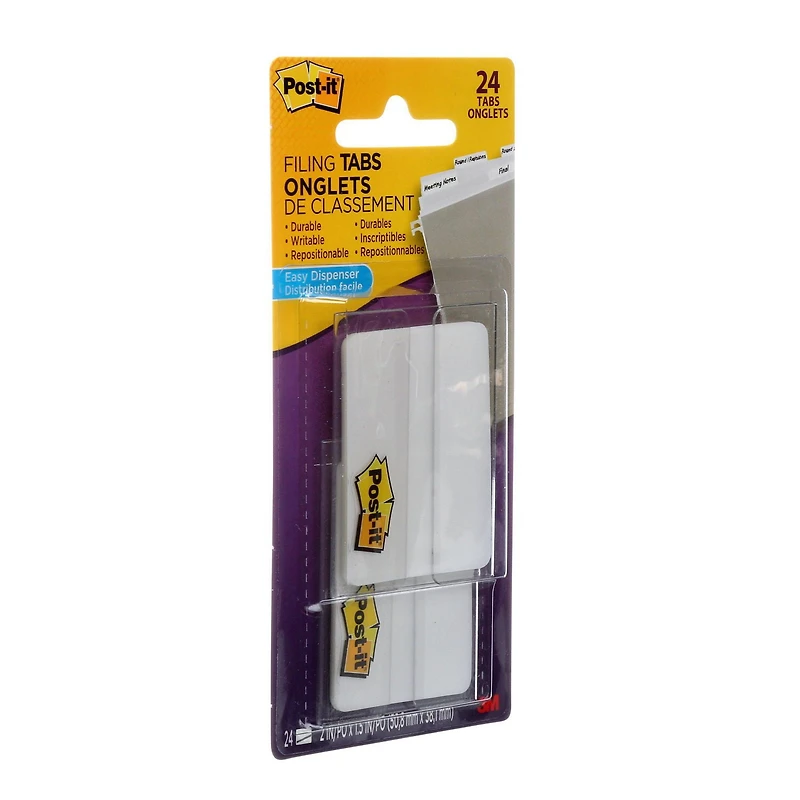 Onglets Post-it® et distributeur portatif, uni, 5 cm (2 po)