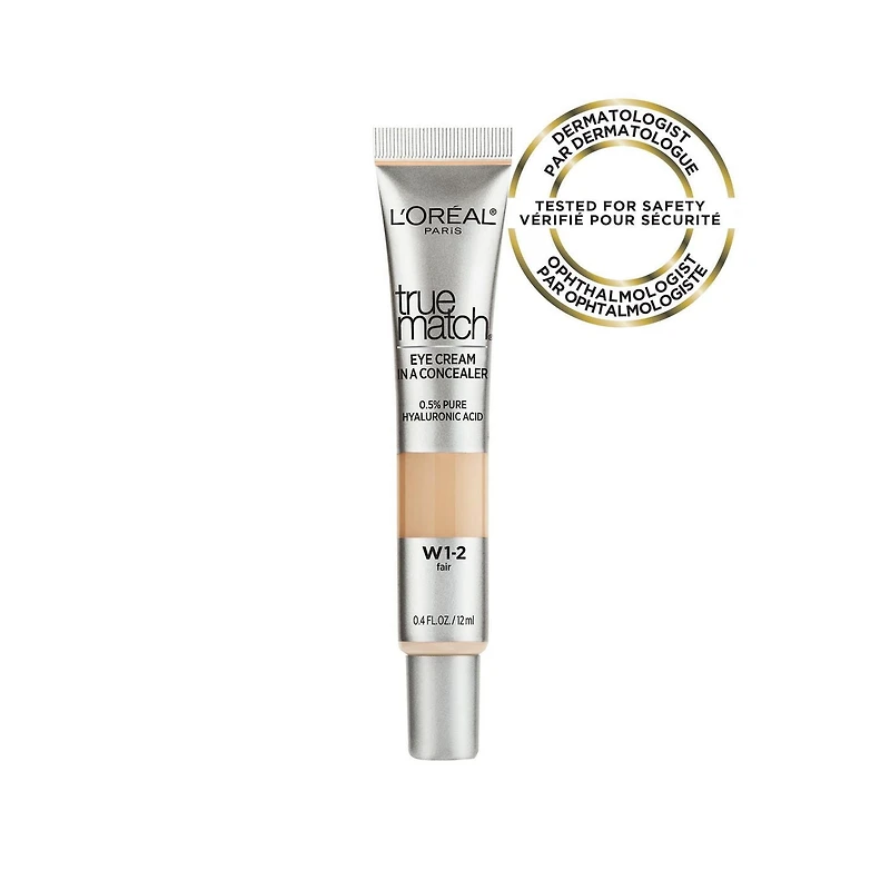 L'Oréal Paris True Match Eye Cream Concealer, Formulated with 0.5% Hyaluronic Acid, Eye Cream In A Concealer