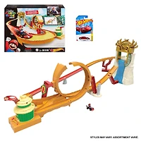 Hot Wheels Bundle - Hot Wheels The Super Mario Bros. Movie Jungle Kingdom Raceway Playset with Mario Die-Cast Toy Car and 1 additional Hot Wheels Car (Styles May Vary)
