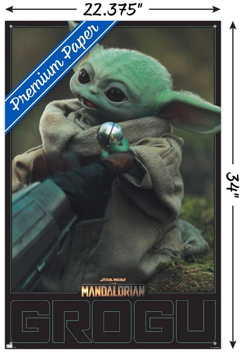 Star Wars: The Mandalorian Season 2 - Grogu Wall Poster, 22.375" x 34" Framed