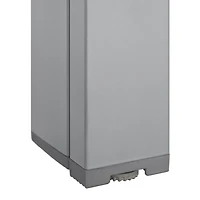 Ensemble de salle à manger de patio CorLiving Gallant 3 pièces en aluminium argenté et polybois taupe avec table carrée