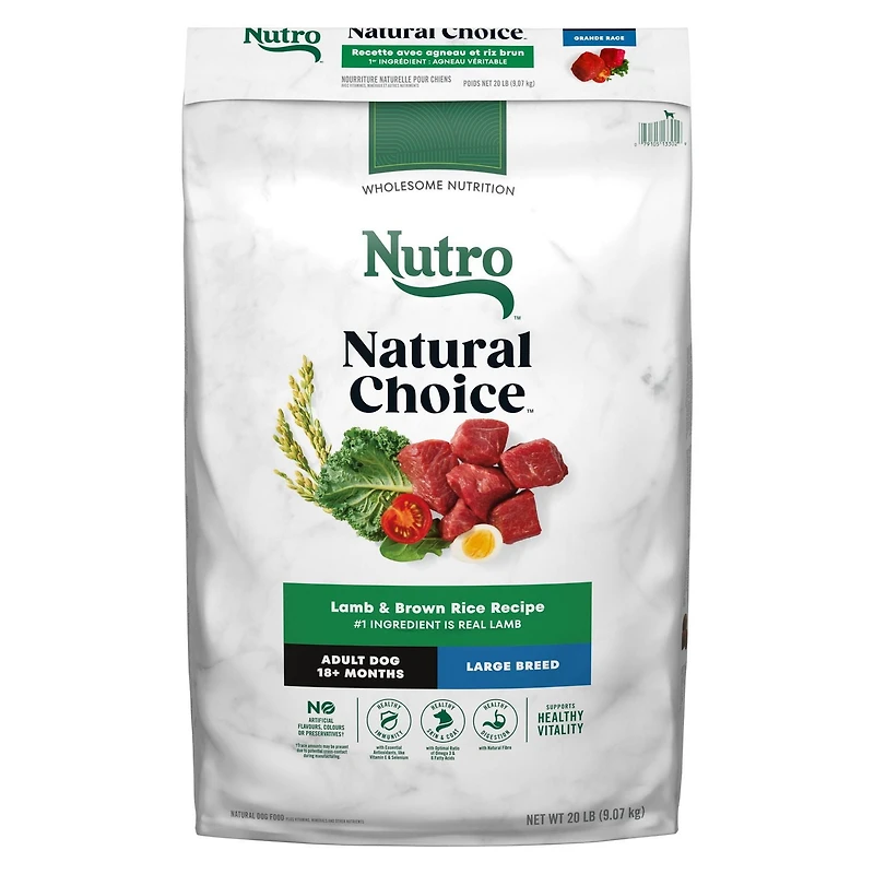 Nutro Natural Choice Large Breed Adult Dry Dog Food Lamb & Brown Rice Recipe 9.07kg