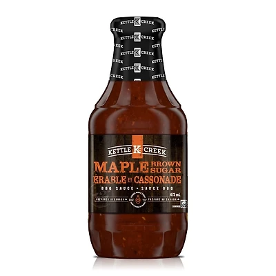 Kettle Creek Sucre Brun a L'erable 473ml - Sans Gluten Sauce BBQ à la cassonade et à l'érable, parfaite pour toutes les occasions