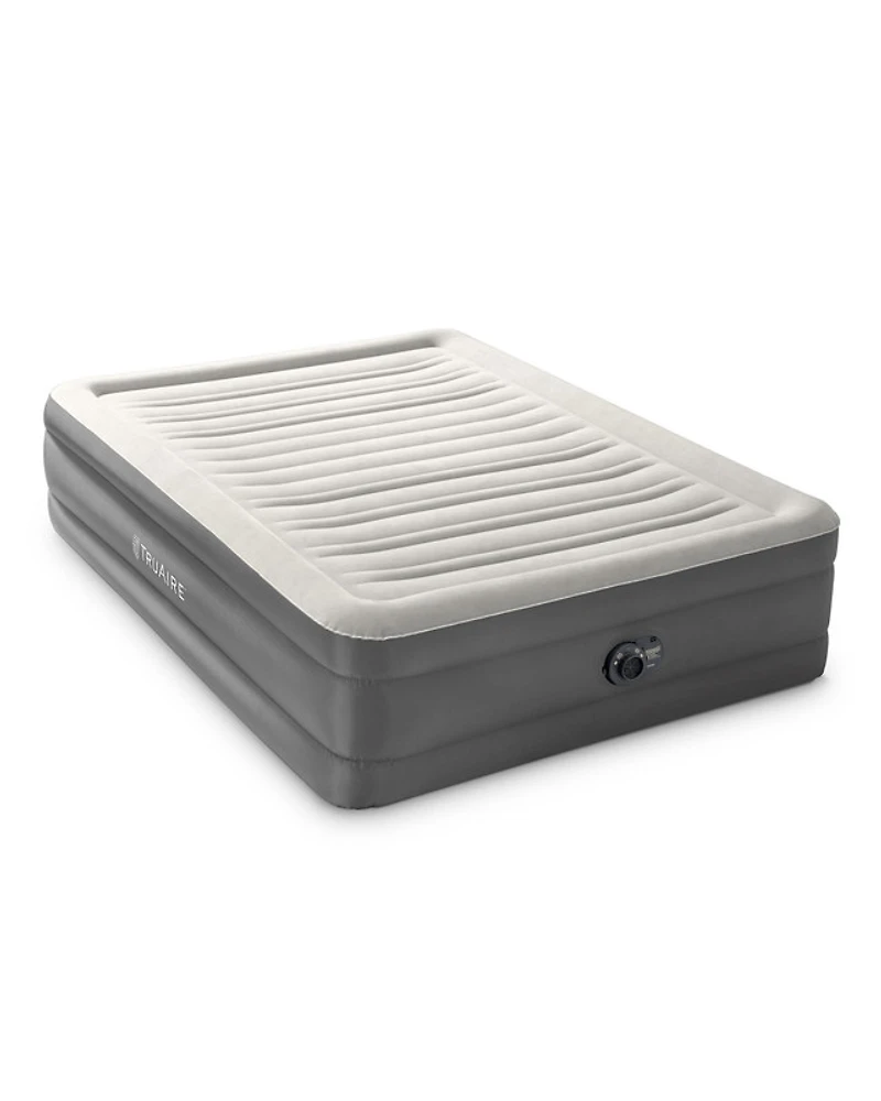 INTEX 18" Queen TruAire TPU Comfort-Plush Airbed w/ Built-in Pump; Lightweight, PVC-Free, with 2-Year Warranty