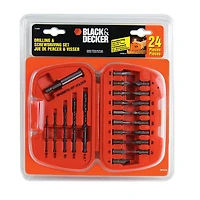 Trousse de 24 accessoires de perçage/vissage