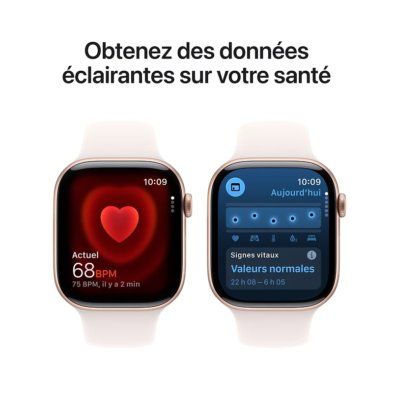 Apple Watch Series 11 GPS - Boîtier 42 mm en aluminium rosé - Bracelet sport rose tendre (P/M)