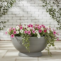 Jardinière Bol en Résine Mainstays 18 pouces, Gris Bouleau