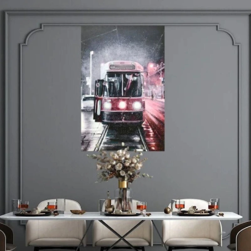 Striking 50% Hand-Painted Art Wall , Featuring Bold Contrast and Vibrant Details, Perfect for Adding a Dynamic and Artistic Touch to Living Rooms, Offices, or Modern Interiors