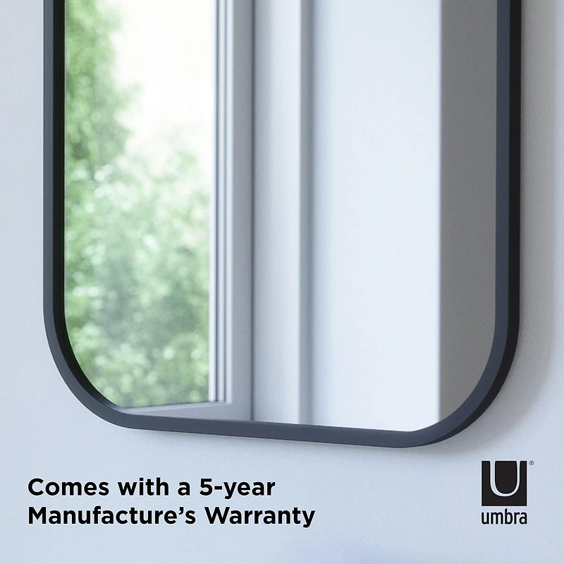 Umbra Hub Rectangular Mirror 24 x 36" (61 x 91 cm),Black