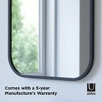 Umbra Hub Rectangular Mirror 24 x 36" (61 x 91 cm),Black