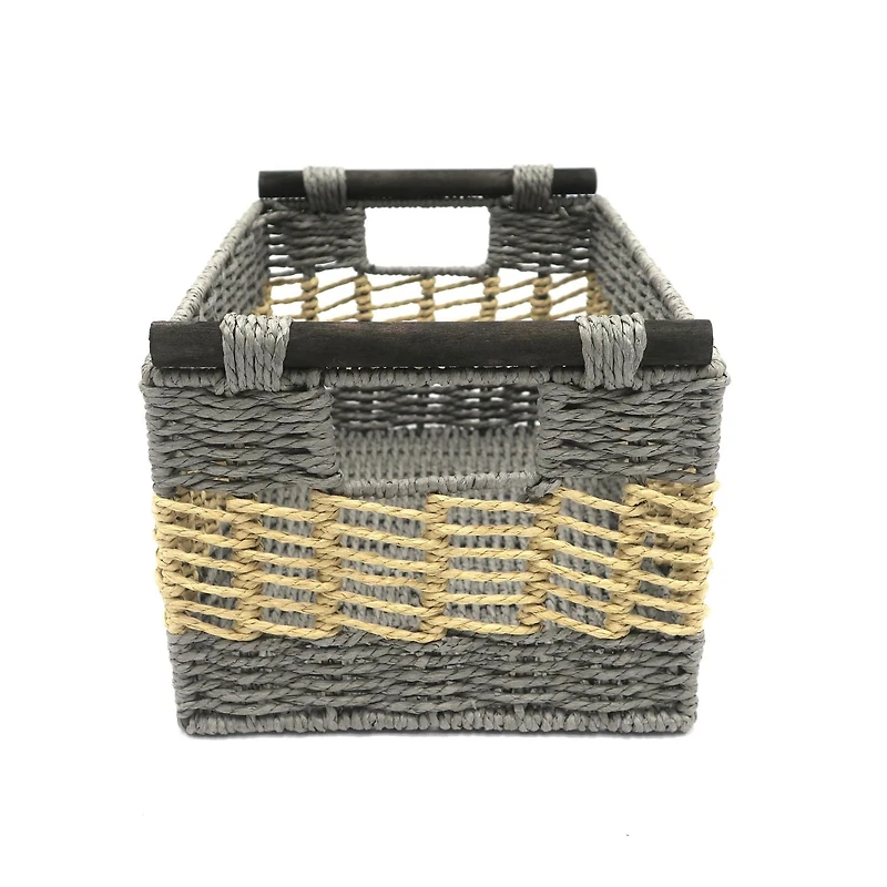 hometrends Panier en papier roulé 2 tons