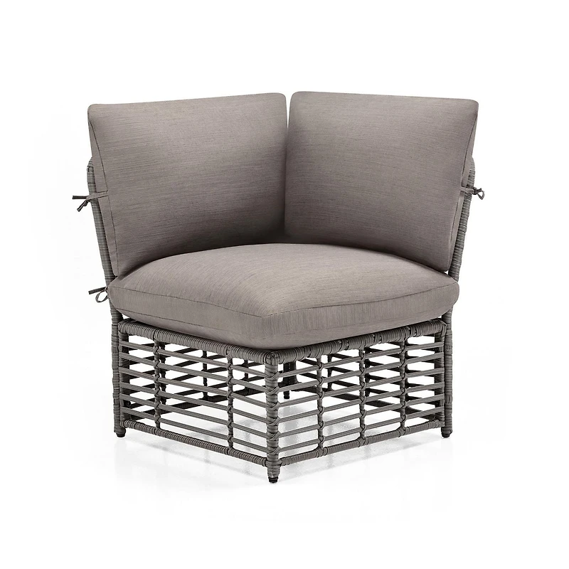 HOMETRENDS Deco Sol 3-Piece Patio Modular Sectional Set - Grey