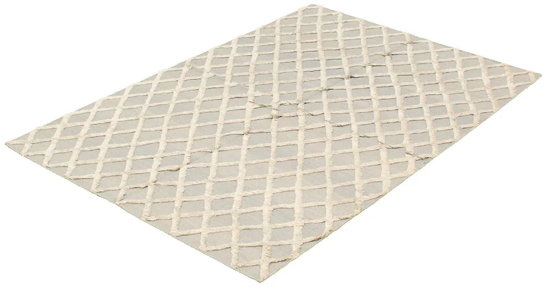 ECARPETGALLERY Tapis Fait à la Main pour Salon, Salle à Manger et Chambre à Coucher <br>Texturé Collection Cambridge 5'0" x 7'9" en Gris