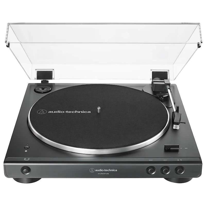 Audio-Technica AT-LP60XBT-USB-BK Fully Automatic Wireless Belt-Drive USB and Analog Turntable – Black