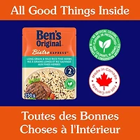 BEN'S ORIGINAL BISTRO EXPRESS riz à grains longs et riz sauvage aux fines herbes d'accompagnement, sachet de 250 g