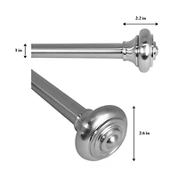 Versailles' Adjustable Royal Finial Rod Set 28in -  48in