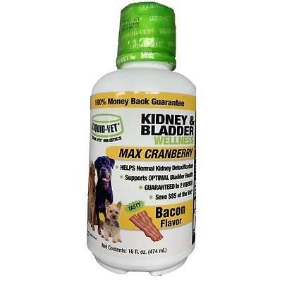 Liquid-Vet® K9 Kidney & Bladder Wellness Supplement for Dogs, Bacon Flavor, 16 fl oz