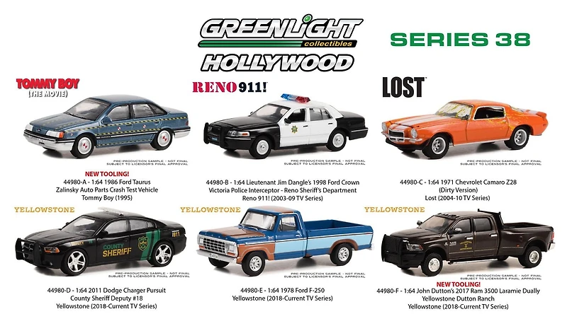 GreenLight 1:64 Hollywood Die-Cast Vehicles Series 38