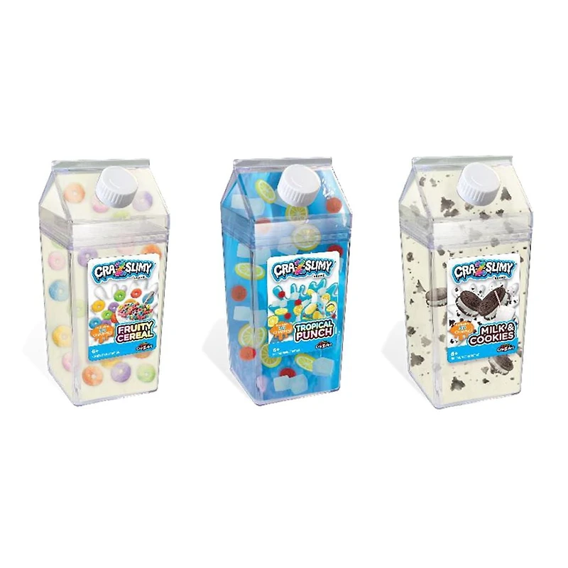 Cra-Z-Art, Cra-Z-Slimy Milk Cartons Slime, Tropical Punch Scented Sensory Slime for Kids