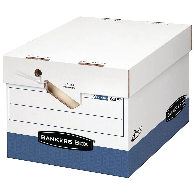 Bankers Box® Presto™ Storage Boxes - Letter/Legal - 6 pack - Heavy Duty