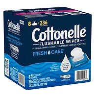 Cottonelle Paquet Rabattable de Lingettes Humides Jetables 336 Unites