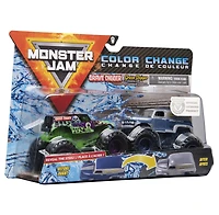 Monster Jam, Official Grave Digger vs. Grave Digger (1984 Retro) Color-Changing Die-Cast Monster Trucks, 1:64 Scale