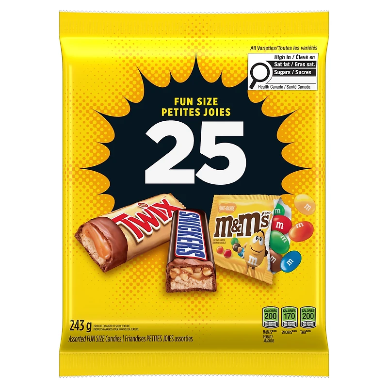 Barres chocolatées sans arachides MARS Halloween Fun Size, 25 unités Sac en vrac MARS VARMX 25 CT
