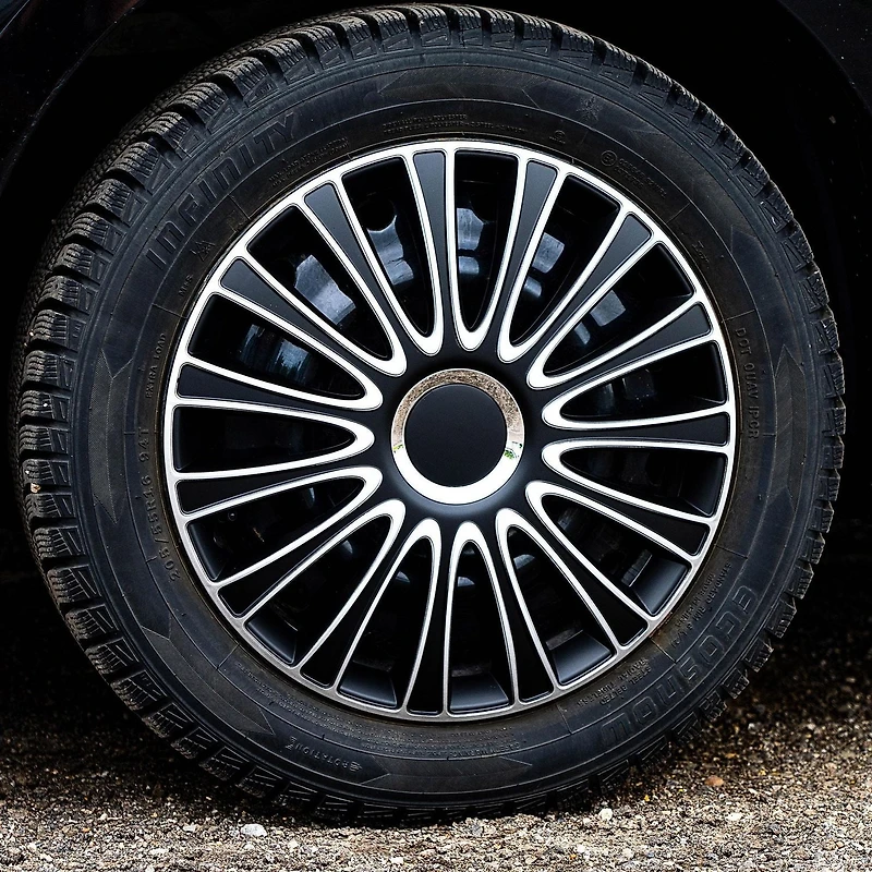 Alpena 16" Le Mans Wheel Covers, Silver, set of 4