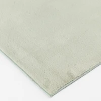 Tapis Mainstays en fausse fourrure de lapin, couleur sauge, 152 x 213 cm, recommandé pour le salon, la salle à manger et la chambre.