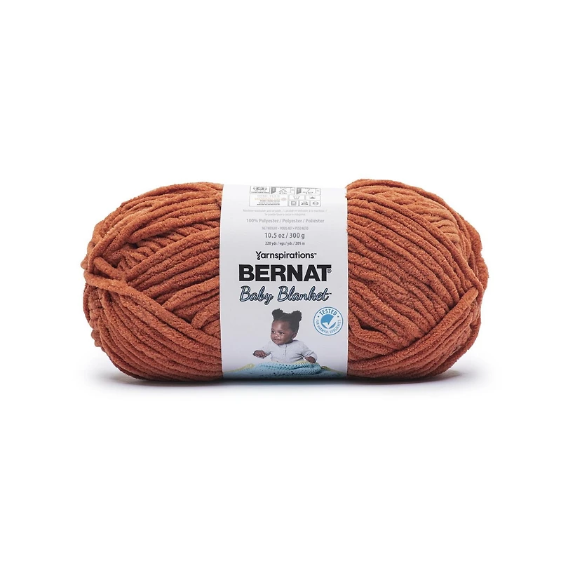"Bernat® Fil Baby Cover™, Polyester #6 Super Volumineux, 10,5oz/300g, 220 Yards" Fil pour bébé doux de style chenille