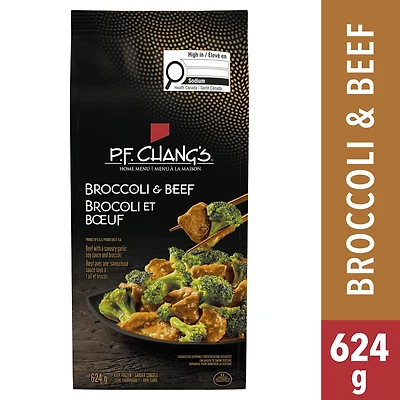 P.F. Chang’s HOME MENU™ Broccoli & Beef - Frozen and Ready in Minutes - No Artificial Flavours, Colours, or Preservatives - Restaurant-Inspired Flavours at Home - 624G Meals, Beef & Broccoli